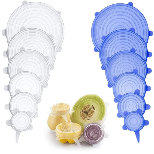 6pcs Reusable Silicone Stretch Food Storage Lids Set