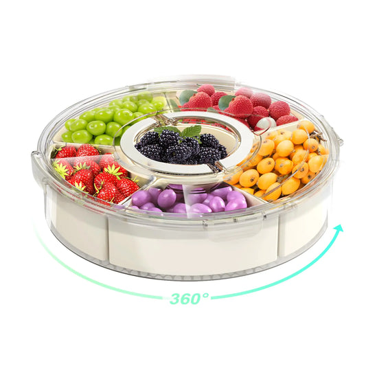 Portable Snack Spinner Organizer Tray