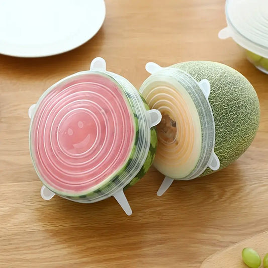 6PCS Food-Grade Silicone Sealed Bowl Lids for Kitchen