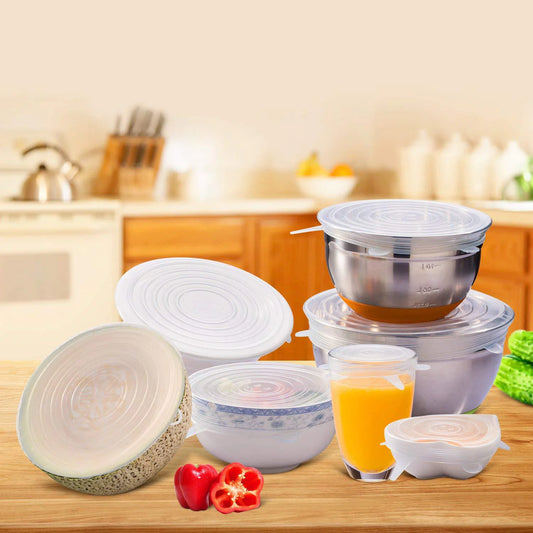 6pcs Reusable Silicone Stretch Food Storage Lids Set